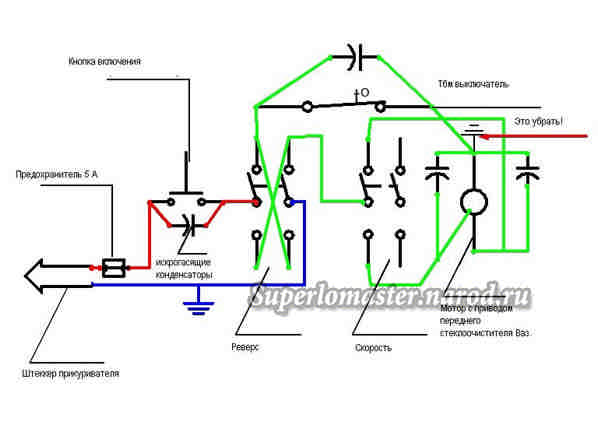 Схема электроключа